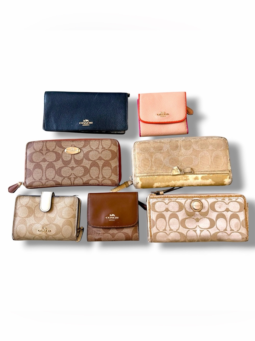 Coach Project Rehab Wallet Bundle 7 Long Zip-around & Compact $800 Retail